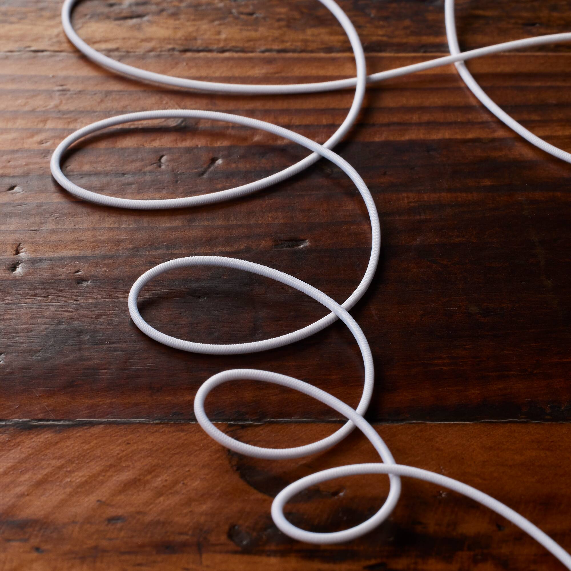 Loops & Threads™ Round Cord Elastic, White